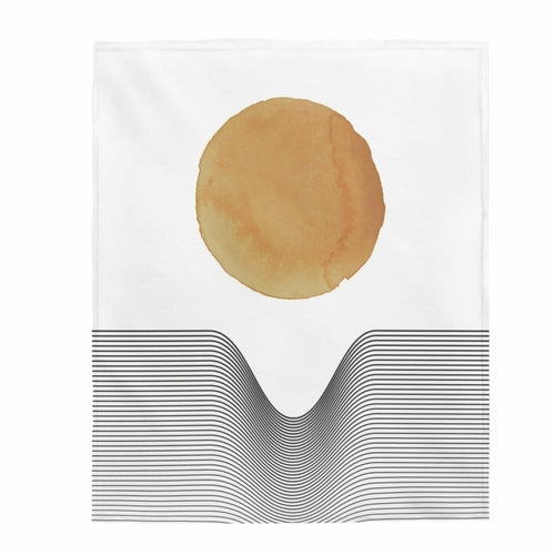 Abstract Sun Art Plush Throw