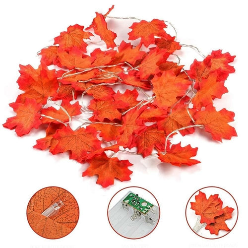 10Ft Maple Leaf String Lights Thanksgiving