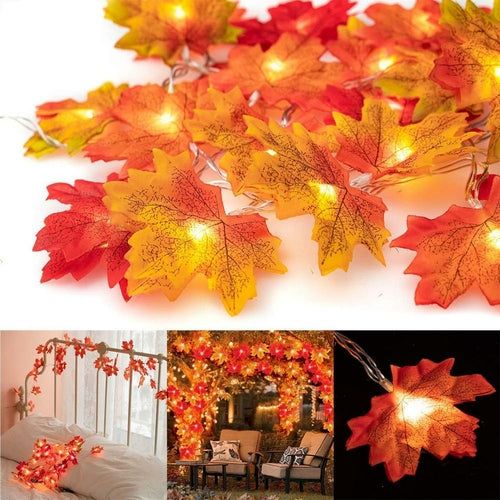 10Ft Maple Leaf String Lights Thanksgiving