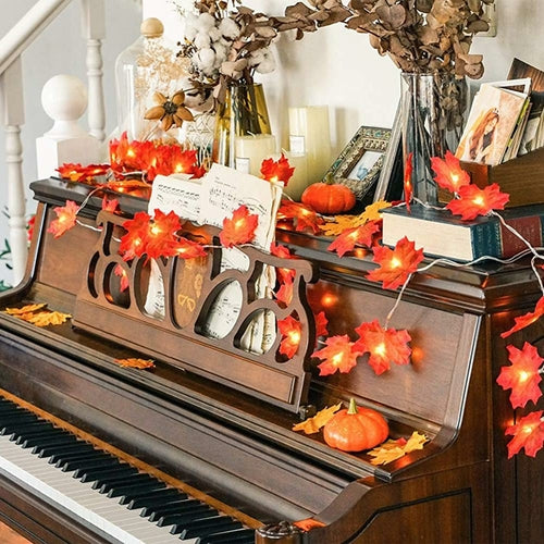10Ft Maple Leaf String Lights Thanksgiving