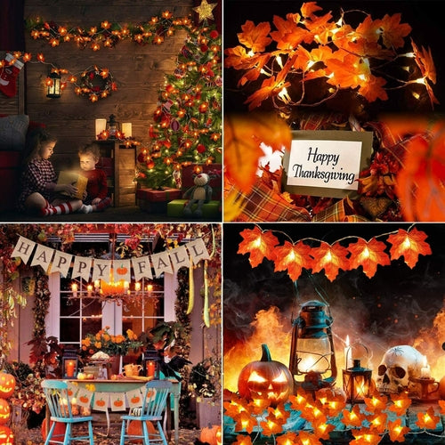 10Ft Maple Leaf String Lights Thanksgiving