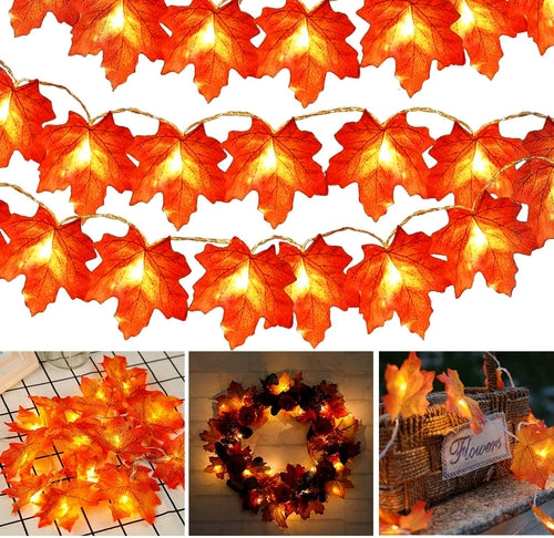 10Ft Maple Leaf String Lights Thanksgiving