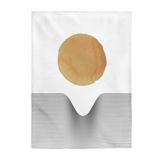 Abstract Sun Art Plush Throw